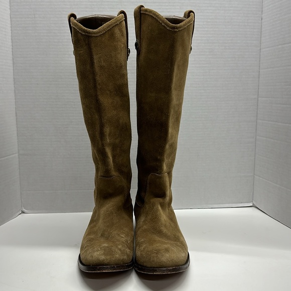 Frye Melissa Button Brown Suede Tall Riding Boots 3477173 Women's Size 8.5 B - Picture 3 of 12